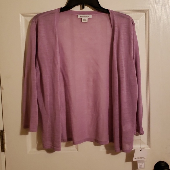 Liz Caliborne Sheer Lilac Sweater - Picture 1 of 3